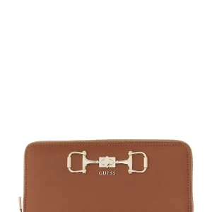 PORTAFOGLIO DONNA ZIP AROUND GUESS JANIE VG9910146 COGNAC