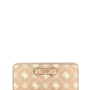 PORTAFOGLIO DONNA ZIP AROUND GUESS CARRIE LOGO GP9898146 BISCOTTI LOGO