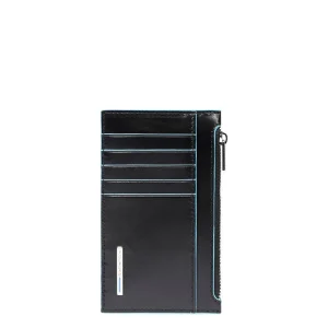PORTAFOGLIO PIQUADRO BUSTINA CON ZIP PORTA CARTE PP6561B2R NERO