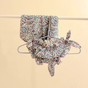 Completo Arriccio Fiori blu