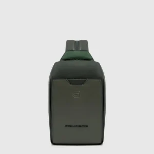 ZAINO-MONOSPALLA IN PELLE PIQUADRO UOMO CA6916S142 VERDE