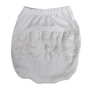 ALVADA MUTANDINA ANATOMICA CON PIZZO BABY COTONE A393