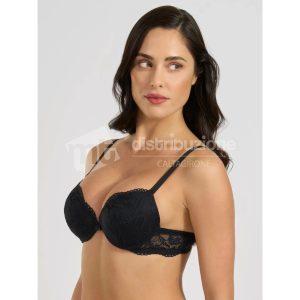 SPIMAN REGGISENO DONNA PUSH UP IN PIZZO ARIEL NERO