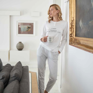 BOLLICINE PIGIAMA DONNA COTONE RONDA