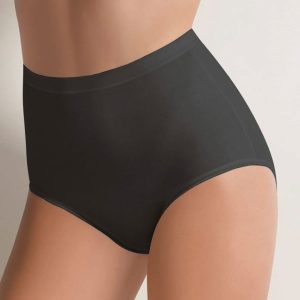 COTONELLA 3941 SLIP DONNA MAXI VITA ALTA_NERO