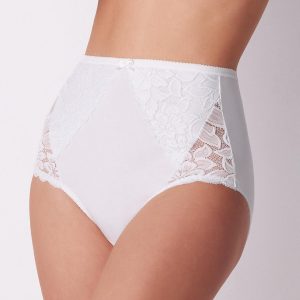 COTONELLA SLIP DONNA MAXI IN PIZZO DC90_BIANCO