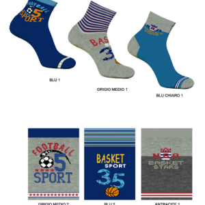 ENRICO COVERI CALZA CORTA BIMBO CALDO COTONE TRIS BS3