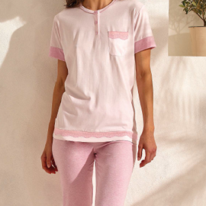 ENRICO COVERI PIGIAMA M/M DONNA PINOCCHIETTO COTONE EP5304