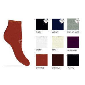 ENRICO COVERI CALZA CORTA DONNA COTONE PAPAYA 279