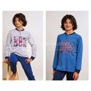 IL GRANCHIO PIGIAMA RAGAZZO CALDO COTONE GP4137