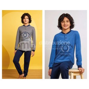 IL GRANCHIO PIGIAMA RAGAZZO CALDO COTONE GP4139