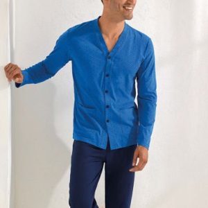 IL GRANCHIO PIGIAMA APERTO UOMO COTONE GP1118AC CALIBRATO