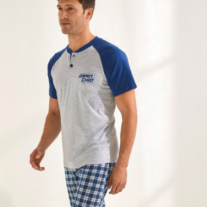 IL GRANCHIO PIGIAMA CORTO UOMO COTONE GP1120