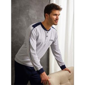 IL GRANCHIO PIGIAMA UOMO CALDO COTONE GP2086