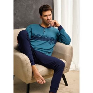 IL GRANCHIO PIGIAMA UOMO CALDO COTONE GP2087