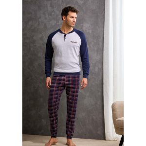 IL GRANCHIO PIGIAMA UOMO CALDO COTONE GP2088