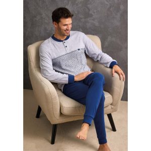 IL GRANCHIO PIGIAMA UOMO CALDO COTONE GP2089