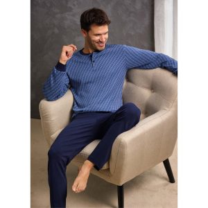 IL GRANCHIO PIGIAMA UOMO CALDO COTONE GP2092