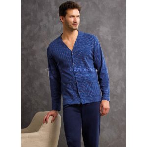 IL GRANCHIO PIGIAMA APERTO UOMO CALDO COTONE GP2092/A