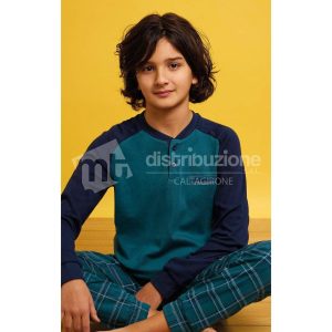 IL GRANCHIO PIGIAMA RAGAZZO CALDO COTONE GP4136