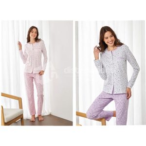 IL GRANCHIO PIGIAMA APERTO DONNA COTONE GP5123/A