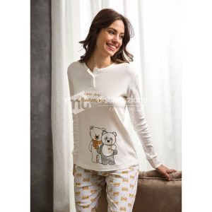 IL GRANCHIO PIGIAMA DONNA CALDO COTONE GP6097