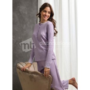 IL GRANCHIO PIGIAMA DONNA CALDO COTONE GP6103
