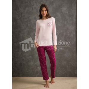 IL GRANCHIO PIGIAMA DONNA CALDO COTONE GP6104