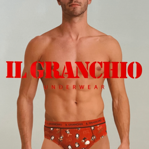 IL GRANCHIO SLIP UOMO NATALIZIO ROSSO GS1273