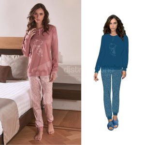 INTIMAMI PIGIAMA DONNA CALDO COTONE ID1390