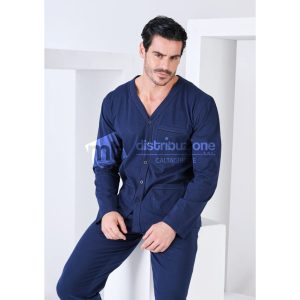 NAVIGARE PIGIAMA CALIBRATO APERTO UOMO CALDO COTONE 14258AB