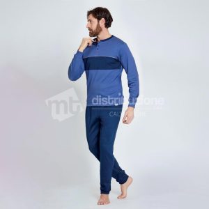 NAZARENO GABRIELLI PIGIAMA M/L UOMO CALDO COTONE U7002