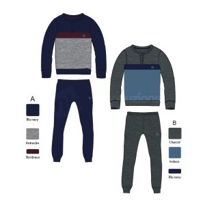 NOTTELUNA PIGIAMA UOMO CALDO COTONE NLWM14