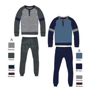 NOTTELUNA PIGIAMA UOMO CALDO COTONE NLWM01