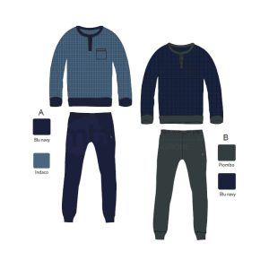 NOTTELUNA PIGIAMA UOMO CALDO COTONE NLWM08