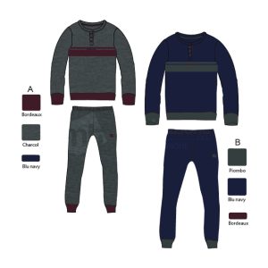 NOTTELUNA PIGIAMA UOMO CALDO COTONE NLWM13