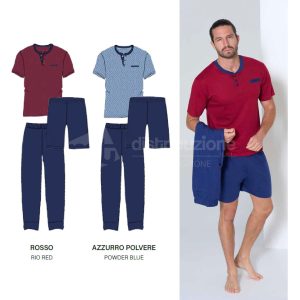 SERGIO TACCHINI TRIS PIGIAMA M/M UOMO COTONE PGI85A21