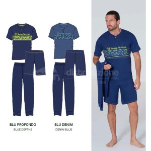 SERGIO TACCHINI TRIS PIGIAMA M/M UOMO COTONE PGI85A25