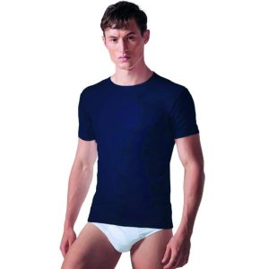 ROSSOPORPORA MAGLIA UOMO GIROCOLLO COTONE MU001_BLU