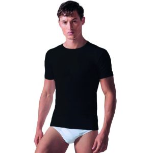 ROSSOPORPORA MAGLIA UOMO GIROCOLLO COTONE MU001_NERO