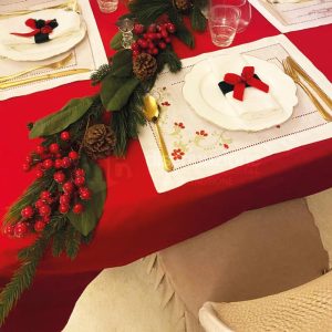PREZIOSA HOME TOVAGLIA NATALIZIA IN VELLUTO VELVET 140X240