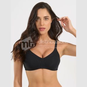 SPIMAN REGGISENO DONNA COTONE 2433 NERO