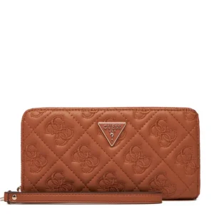 PORTAFOGLIO DONNA ZIP AROUND GUESS ADELASIA QL9658146 CARAMEL