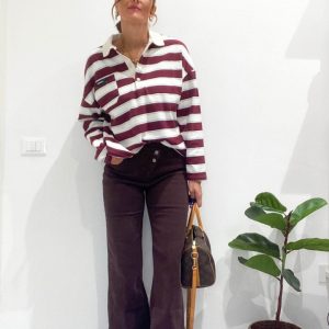 Jeans chiusura asimmetrica