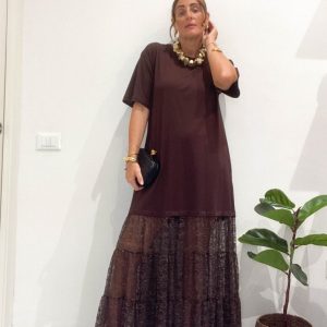 Maxi abito pizzo