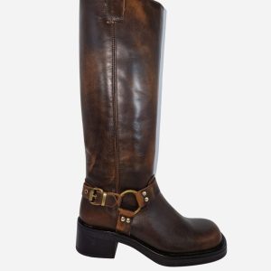 Angelica Stivali Biker Marroni PAS03A