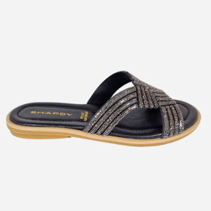 Shaddy Ciabatta Strass Nera 251475