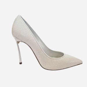 Casadei Décolleté Paillettes Bianco 1F875Z