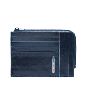 PORTAFOGLIO PIQUADRO BUSTINA CON ZIP PU1243B2R BLU