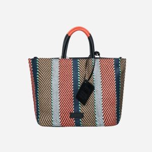 Rebelle Borsa Shopping Beige/Corallo FILIPPA RAPHIA